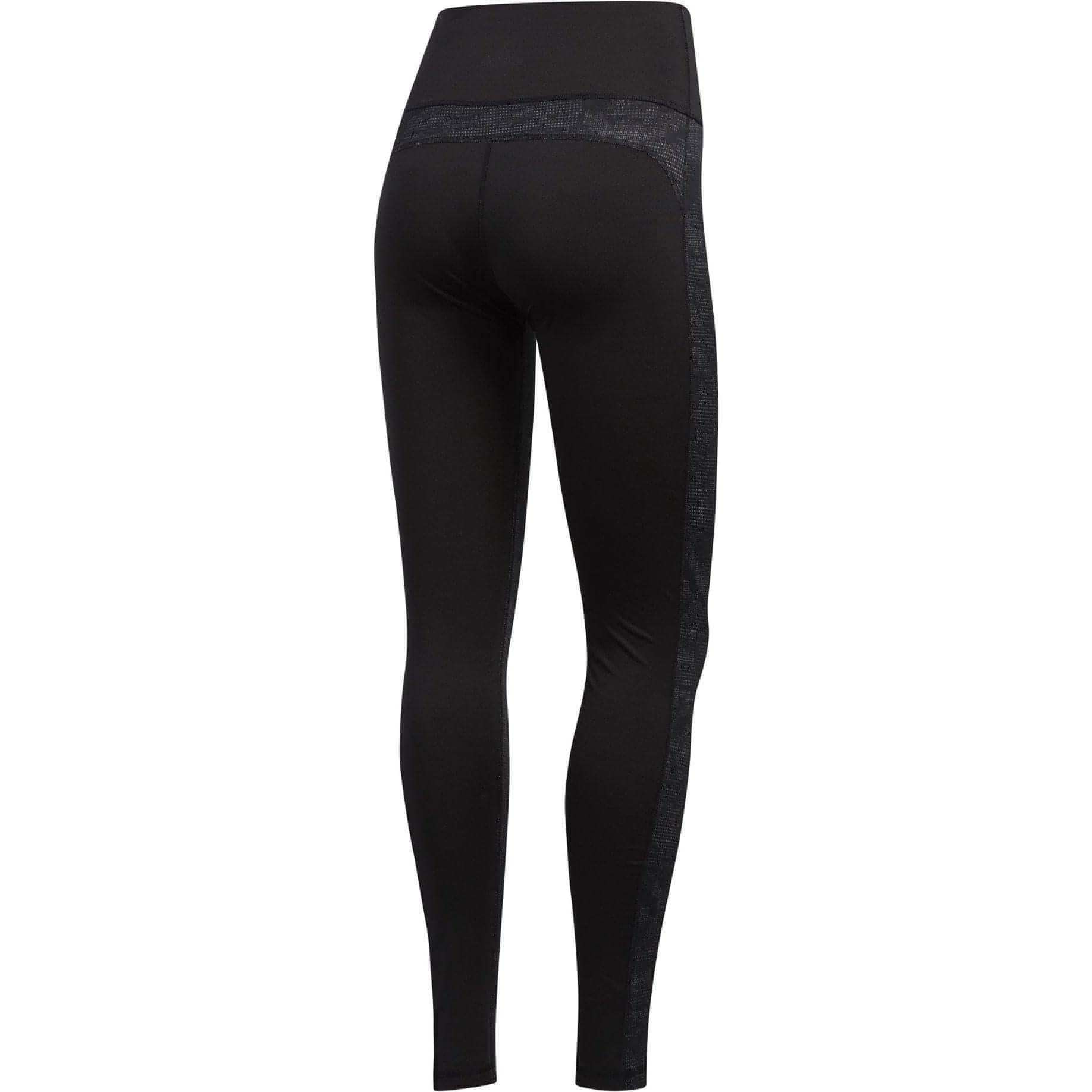 adidas Believe This Camouflage Jacquard Womens Long Training Tights - Black - Start Fitness