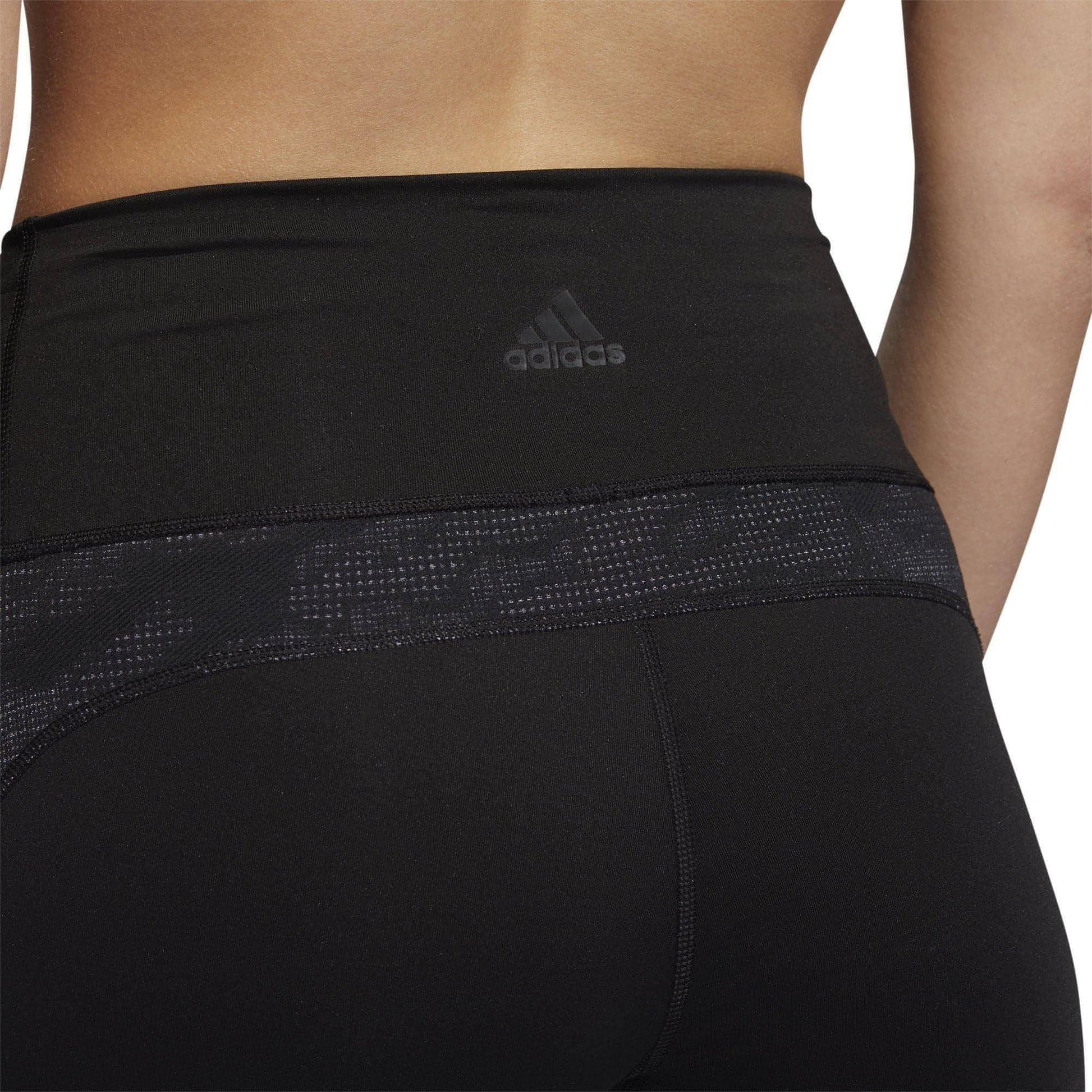adidas Believe This Camouflage Jacquard Womens Long Training Tights - Black - Start Fitness