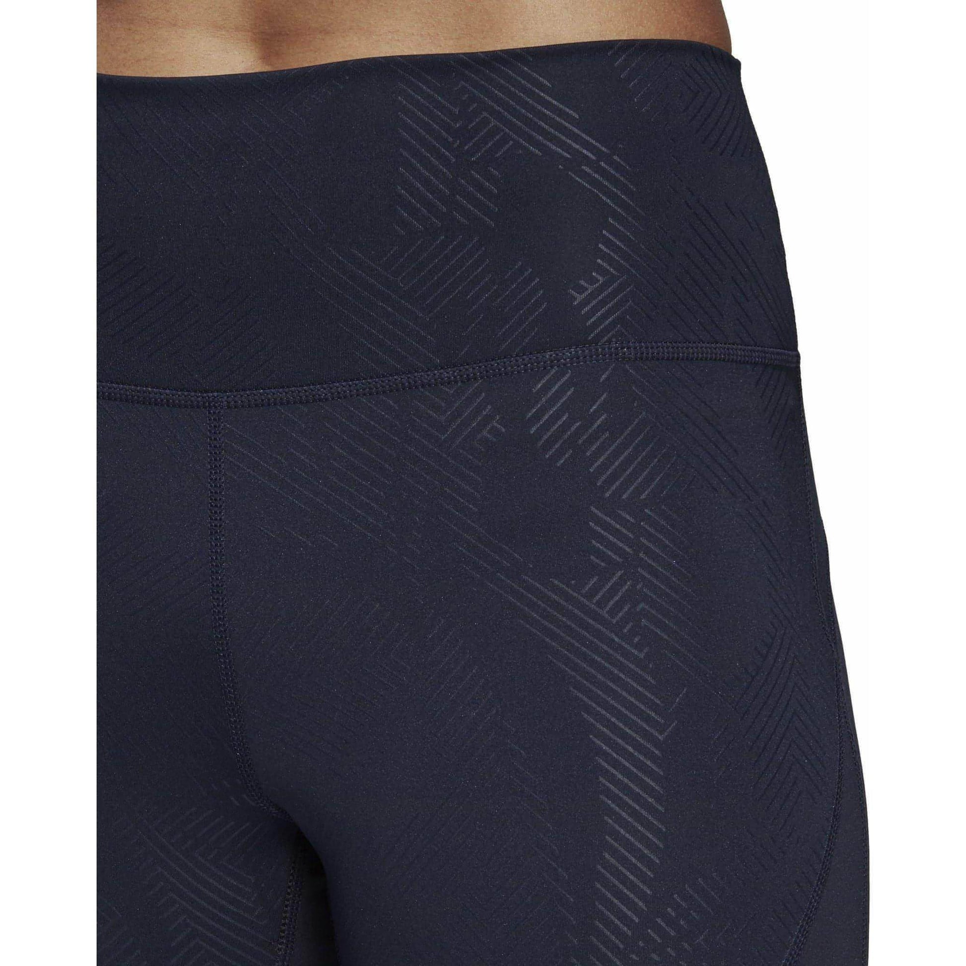 adidas Believe This High Rise Floral Womens Long Training Tights - Blue - Start Fitness