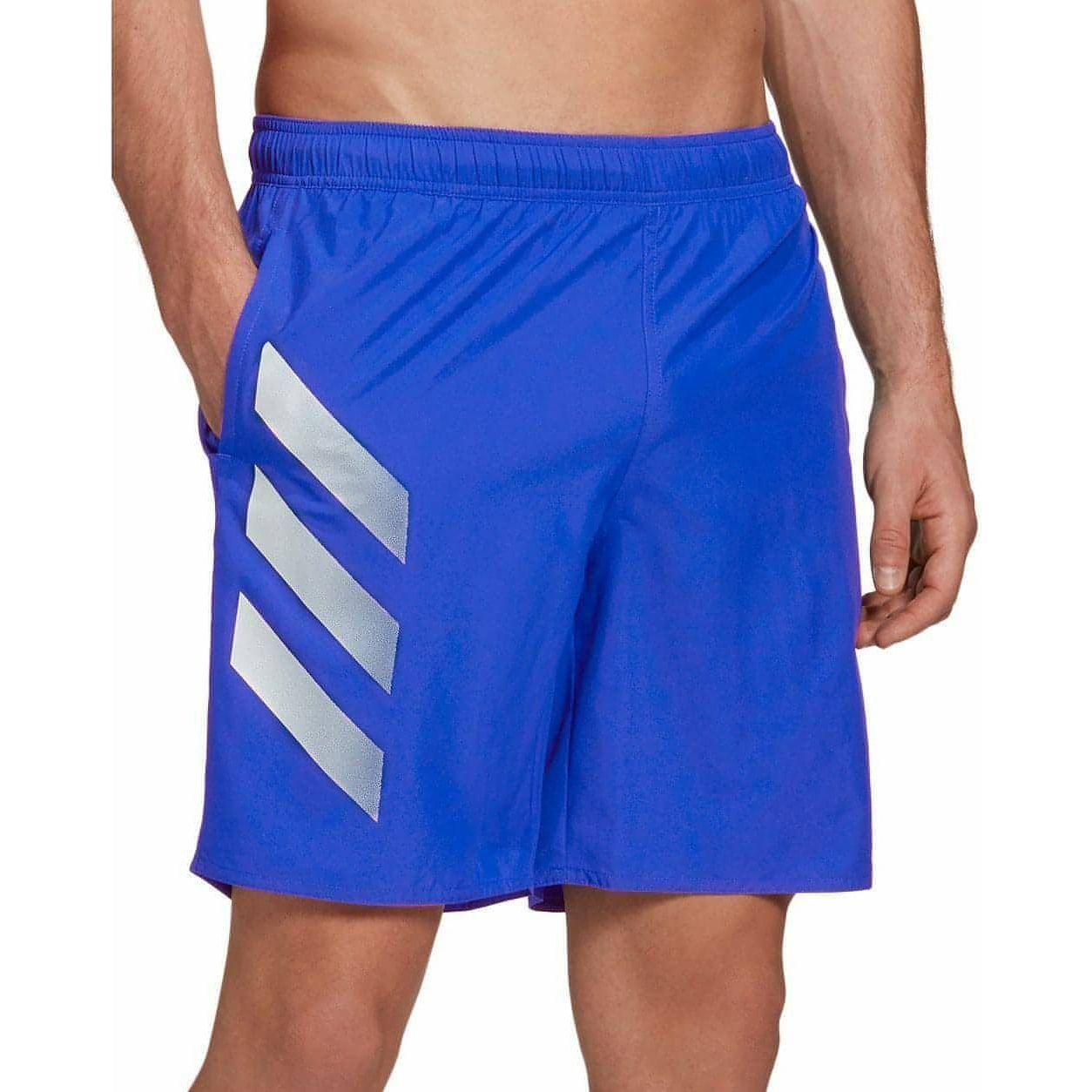 adidas Bold 3 Stripes CLX Mens Swim Shorts - Blue – Start Fitness