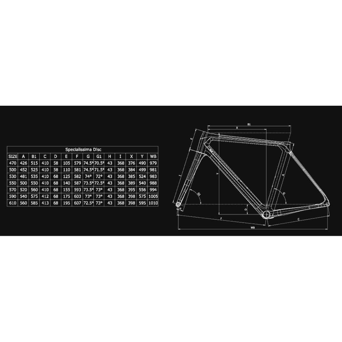 Bianchi Specialissima Disc Ultegra Di2 Carbon Road Bike 2022 - Black - Start Fitness