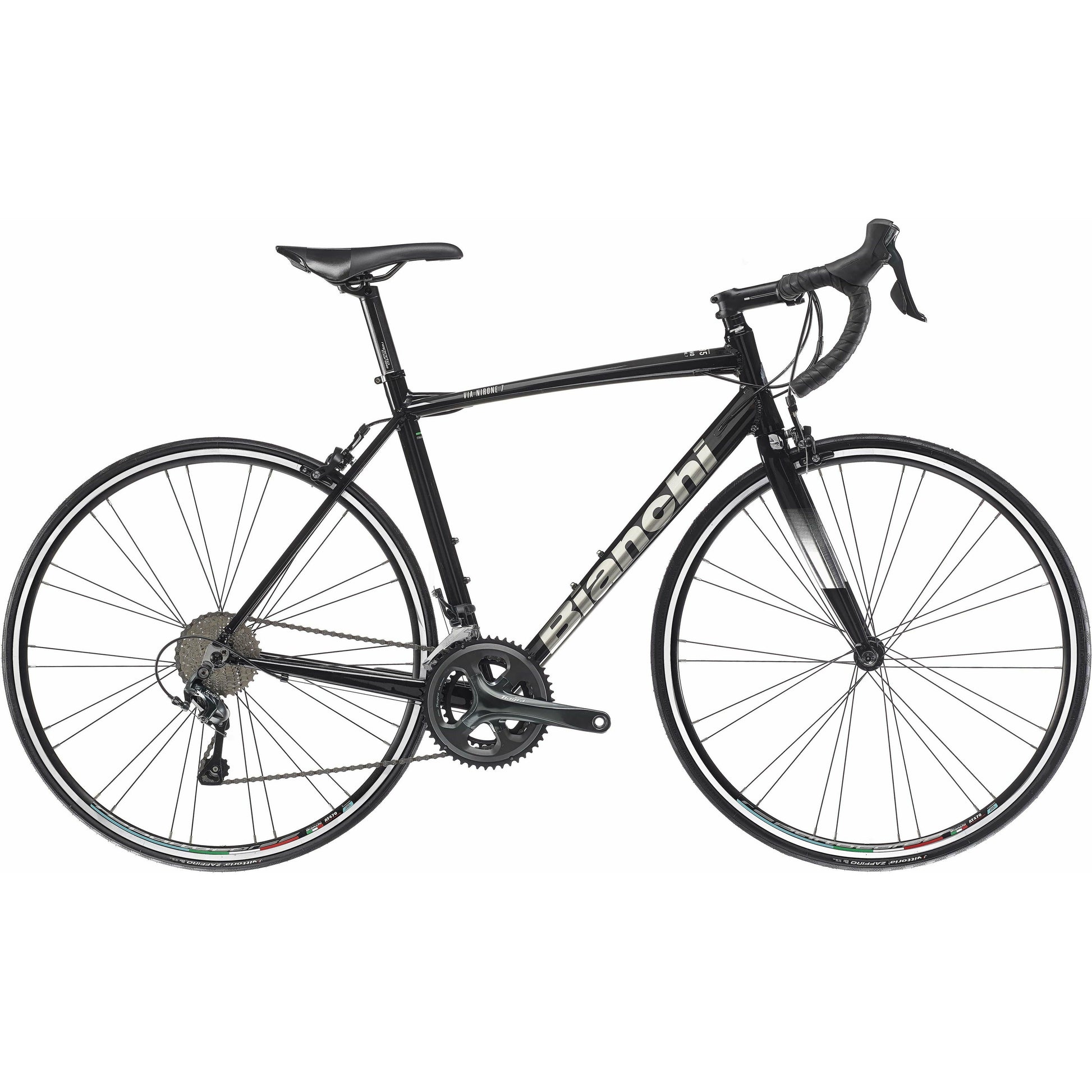 Bianchi Via Nirone 7 Tiagra Road Bike 2021 - Black - Start Fitness