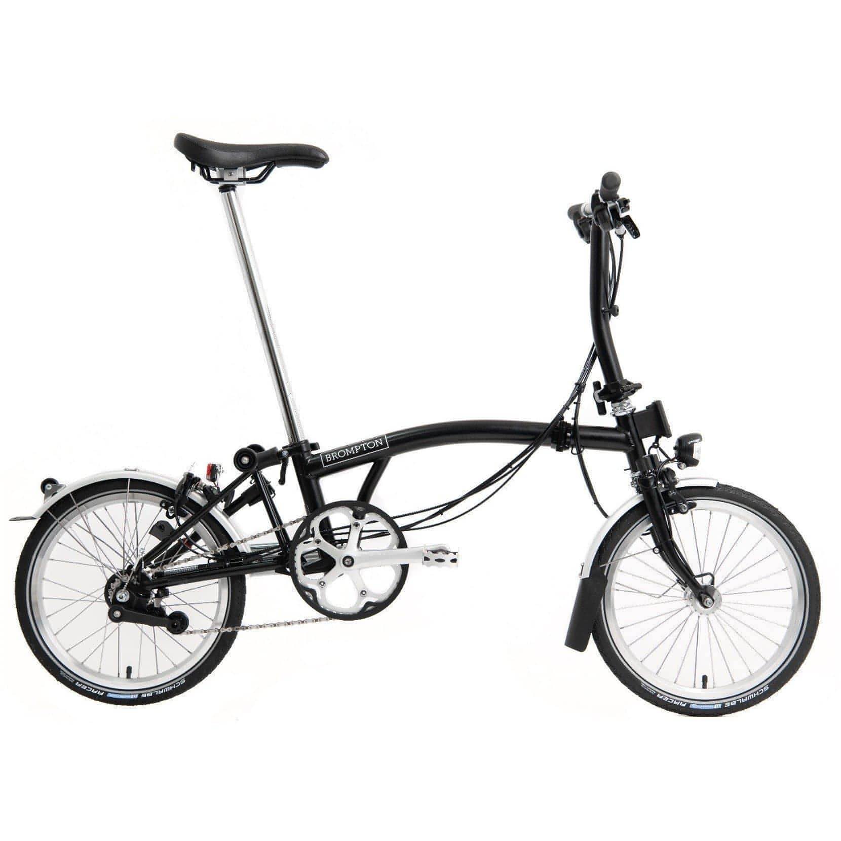 Brompton S6L Folding Bike 2021 - Black 5054977114746 - Start Fitness