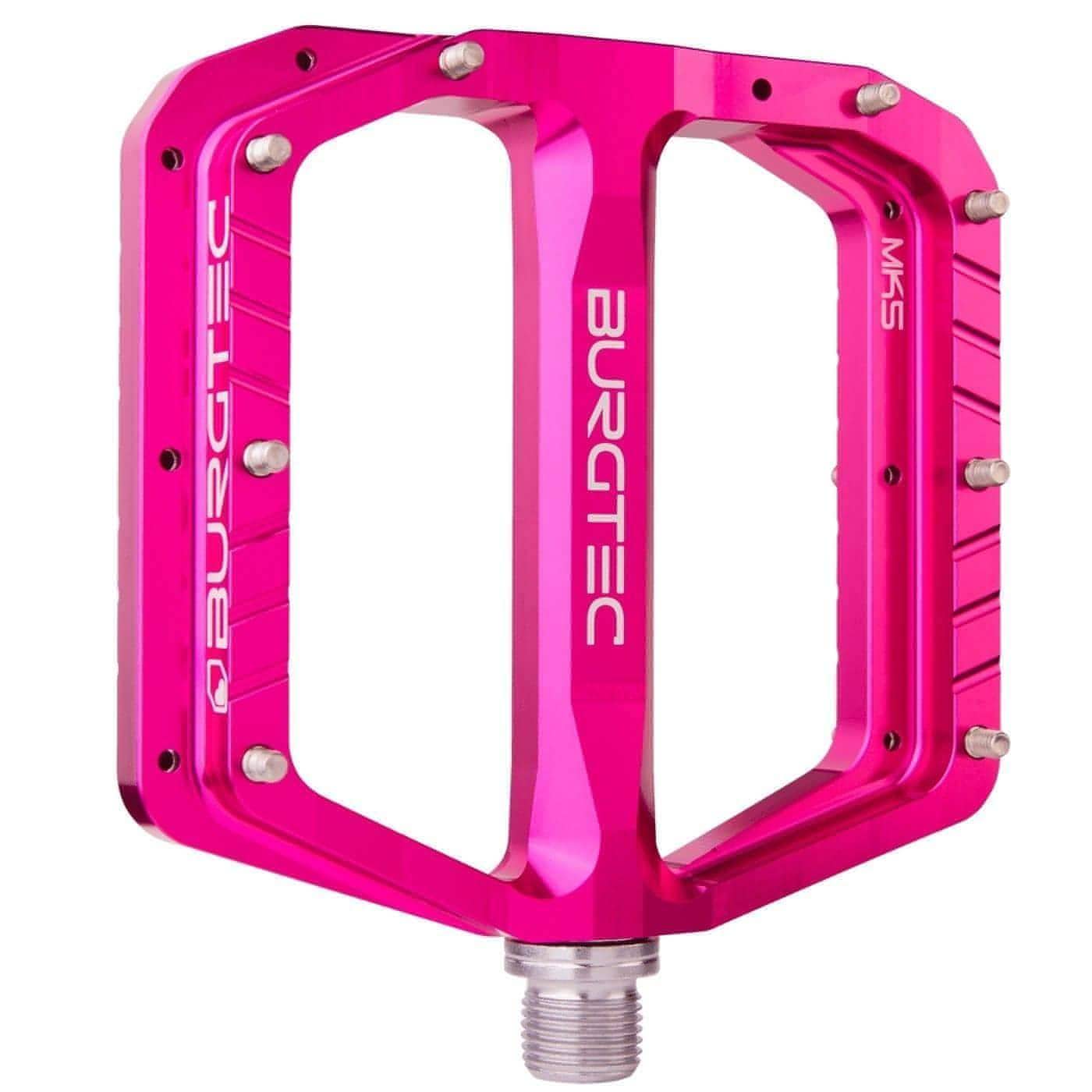 Burgtec Penthouse Flat Pedals MK5 Steel Boost Axles - Pink 712885687411 - Start Fitness