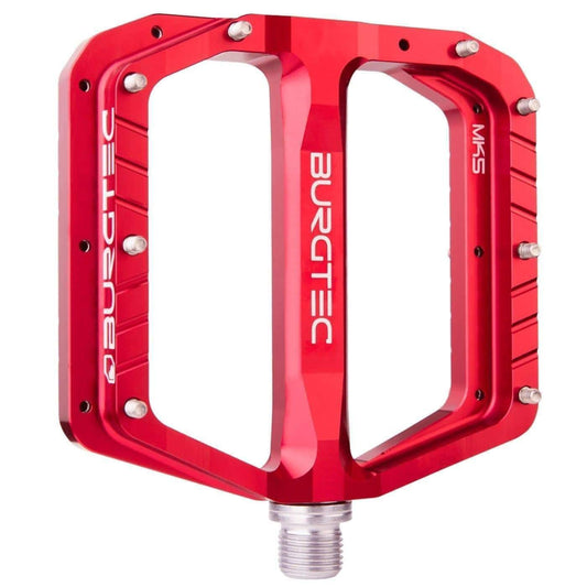 Burgtec Penthouse Flat Pedals MK5 Steel Boost Axles - Red 712885687343 - Start Fitness