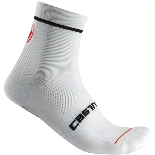 Castelli Entrata 9 Cycling Socks - White - Start Fitness