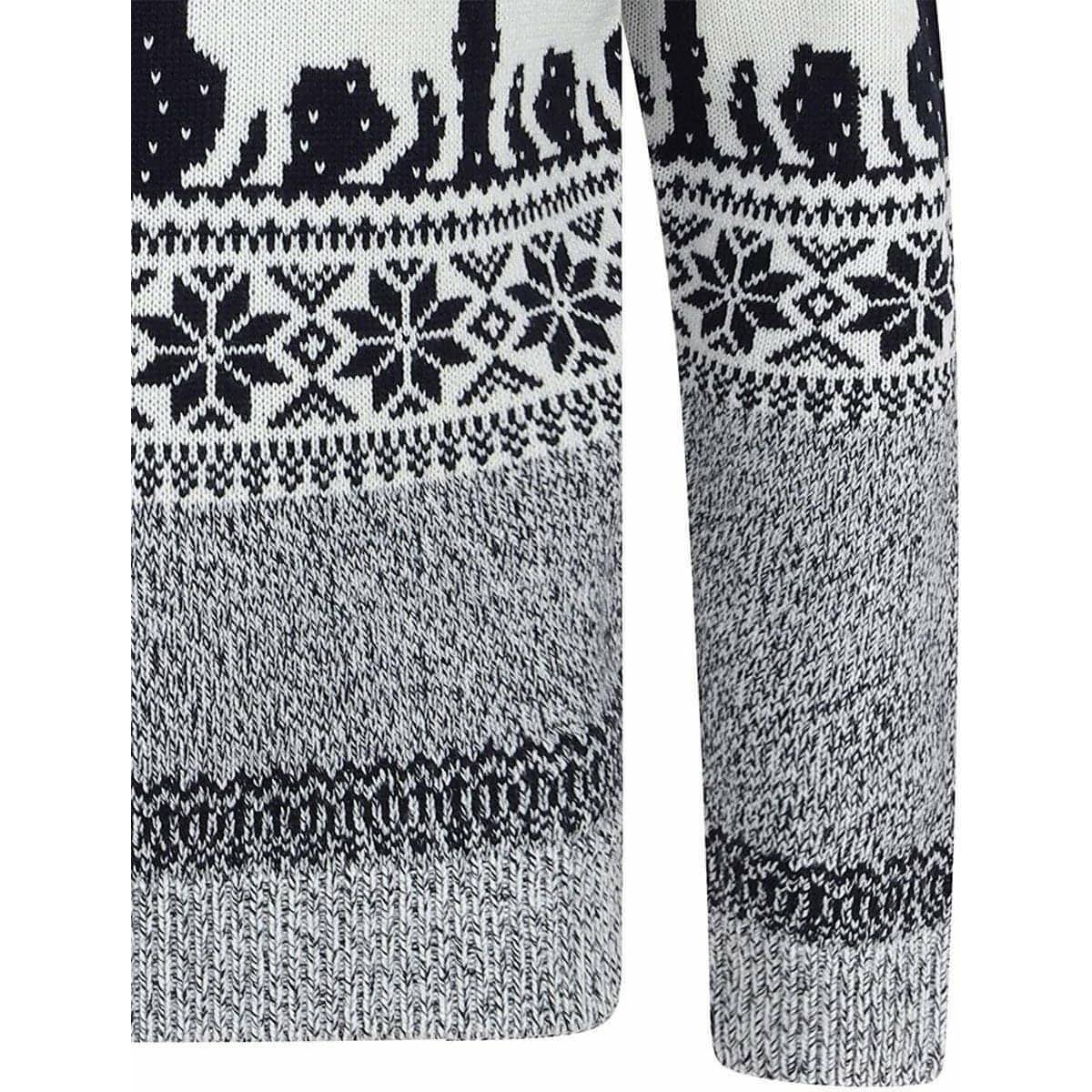 Christmas Gullfoss Nordic Half Zip Mens Christmas Jumper - Navy - Start Fitness