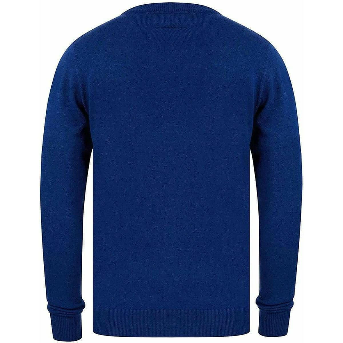 Christmas Jumbled Rudolph Motif Mens Christmas Jumper - Blue - Start Fitness