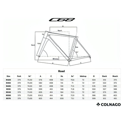 Colnago C68 Disc Carbon Road Frameset 2023 - Black