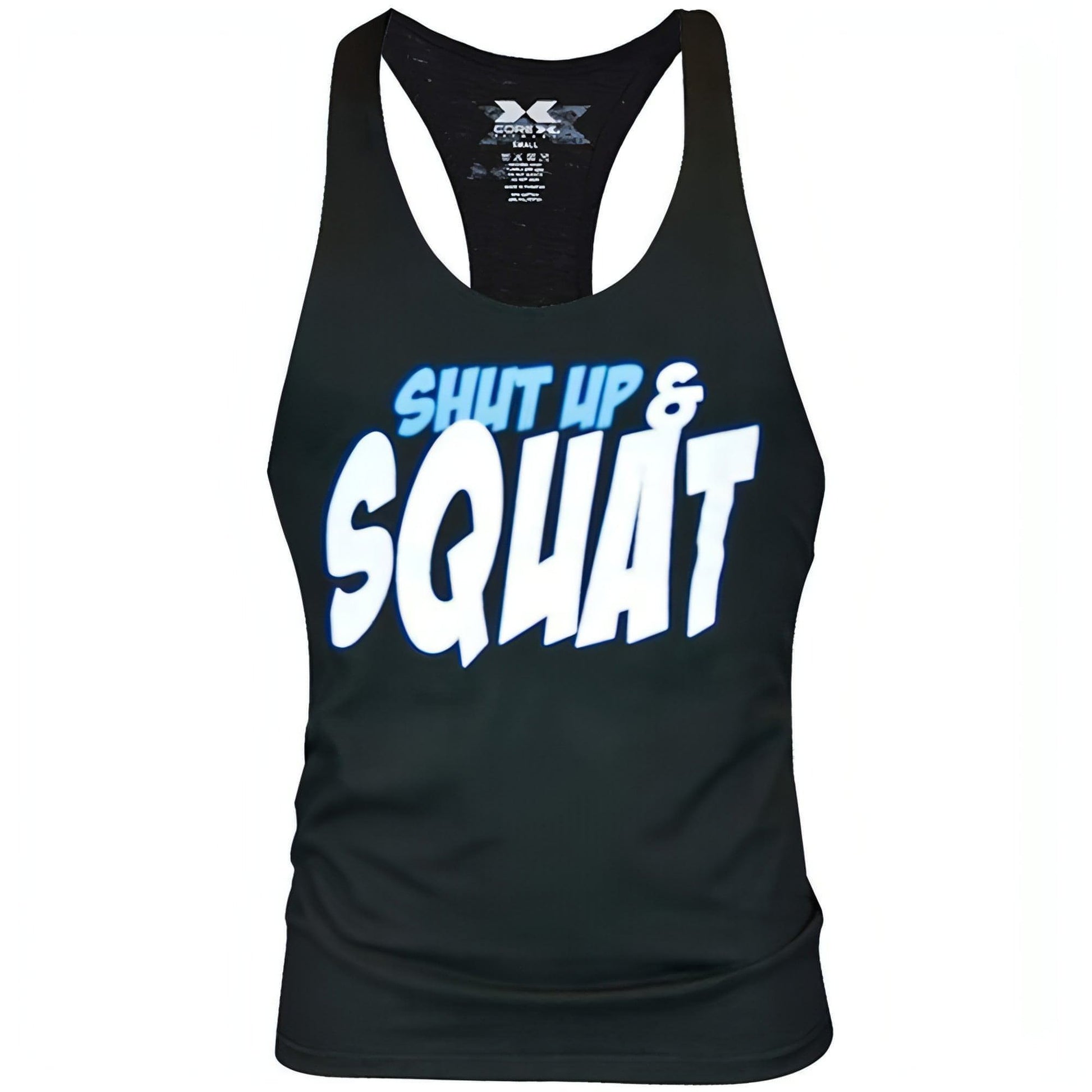 Corex Fitness Shut Up And Squat Stringer Mens Training Vest - Black - Start Fitness