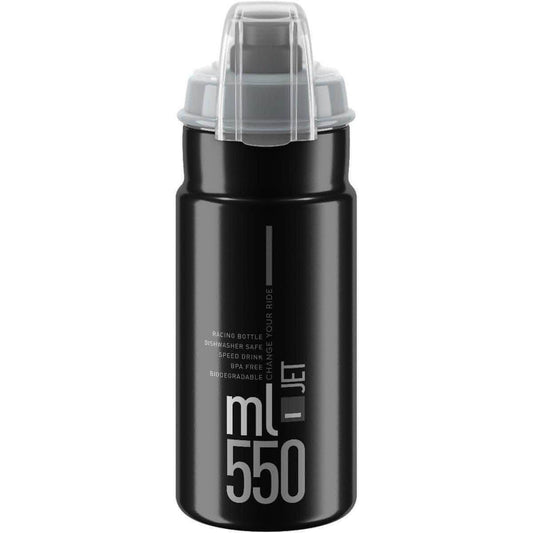 Elite Jet Biodegradable MTB 550ml Water Bottle - Black 8020775038550 - Start Fitness