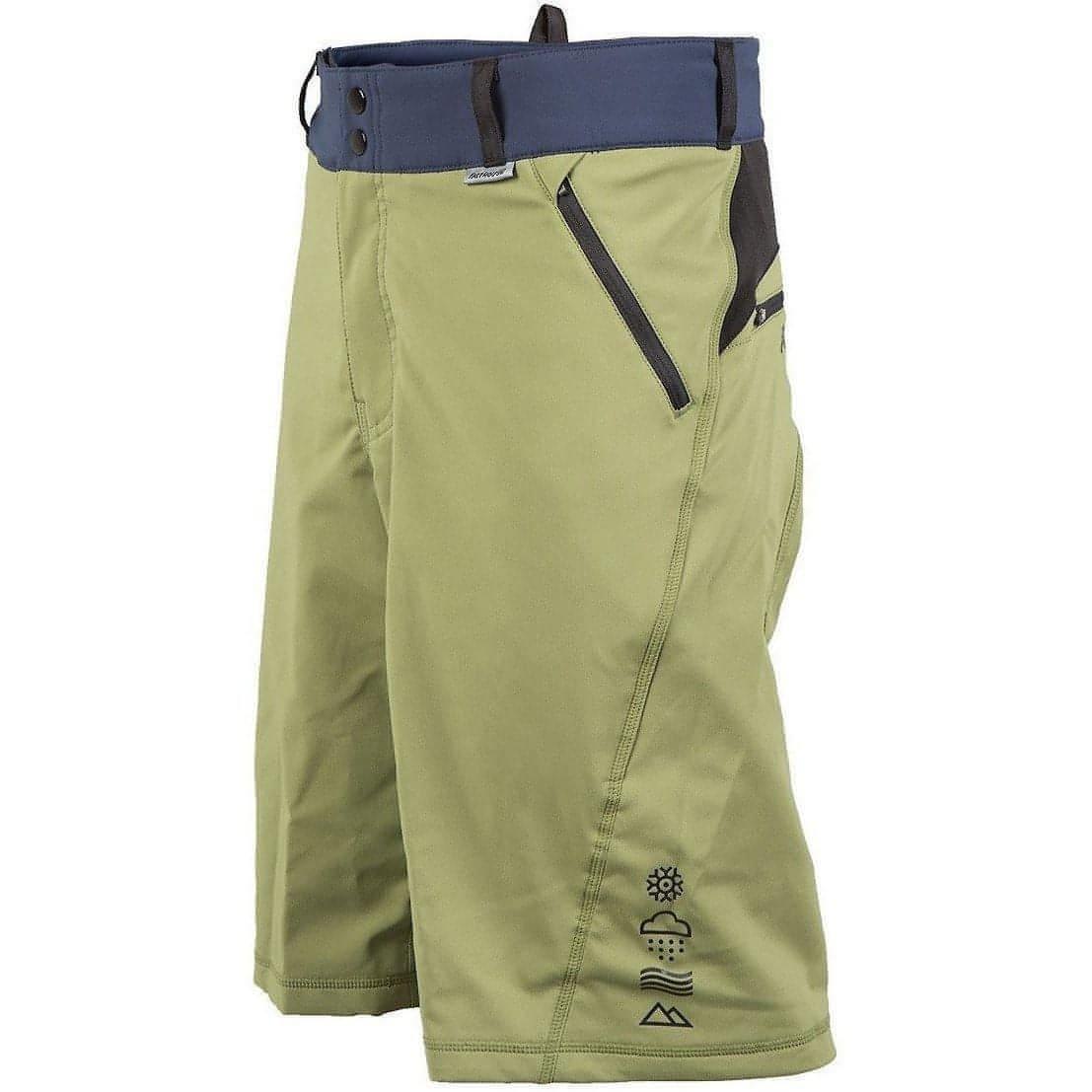 Fasthouse Crossline MTB Mens Cycling Shorts - Olive - Start Fitness