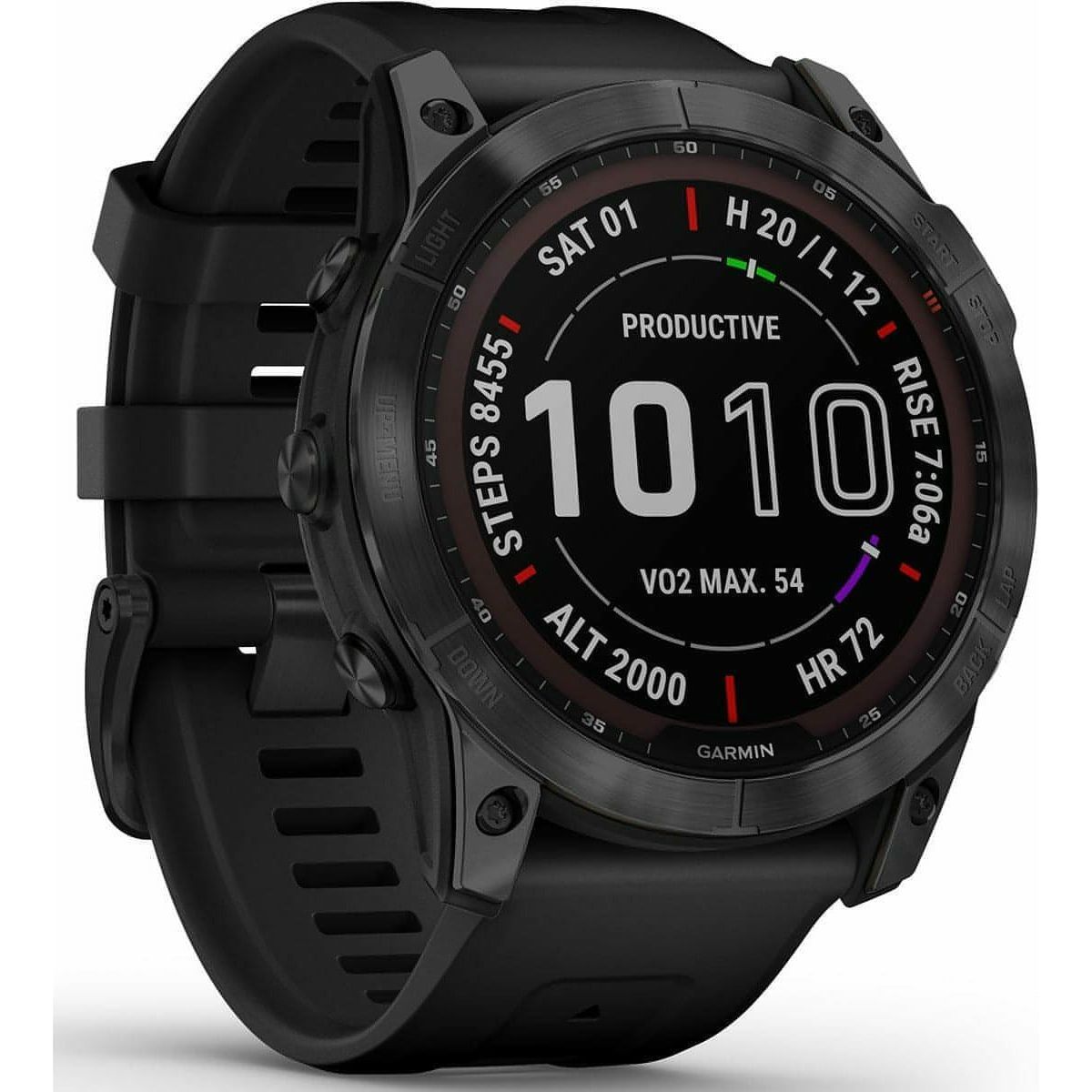 Garmin Fenix 7X Sapphire Solar HRM With GPS Multisport Watch - Black 753759278328 - Start Fitness