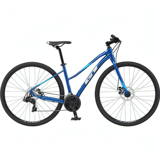GT Transeo Unisex Hybrid Bike 2021 - Blue - Start Fitness