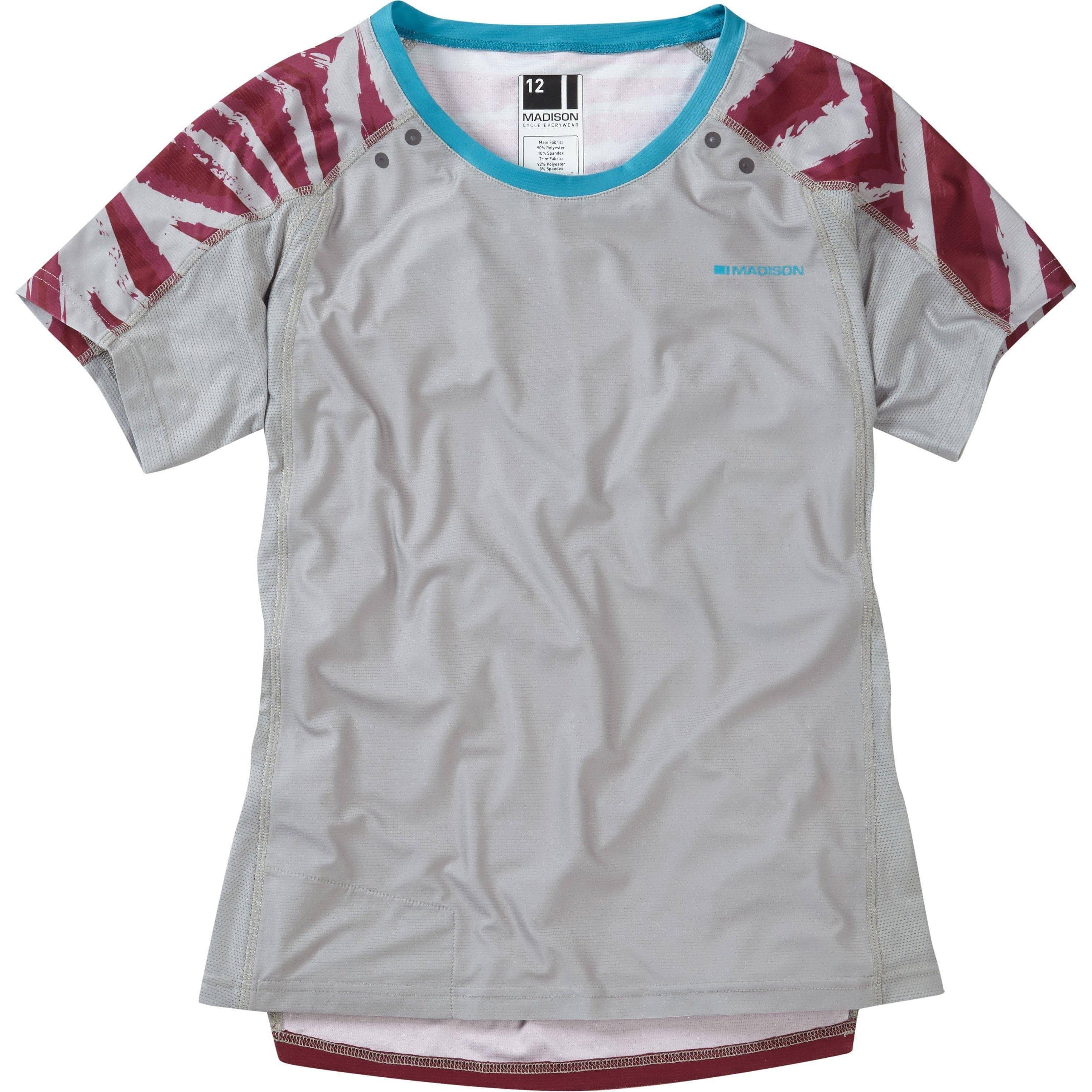 Madison Flux Enduro Short Sleeve Womens Cycling Jersey Grey