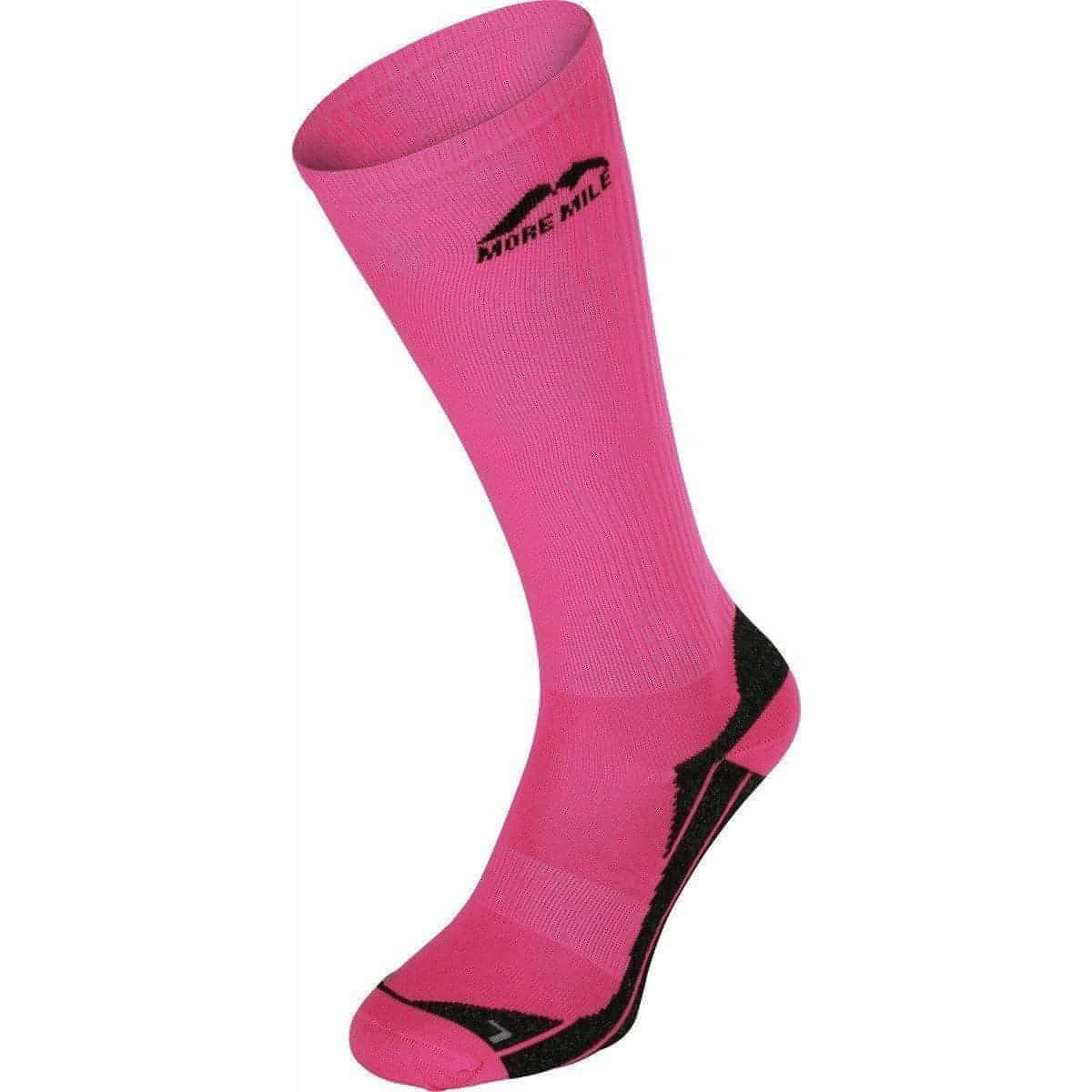 More Mile California (2 Pack) Compression Socks - Green-Pink - Start Fitness