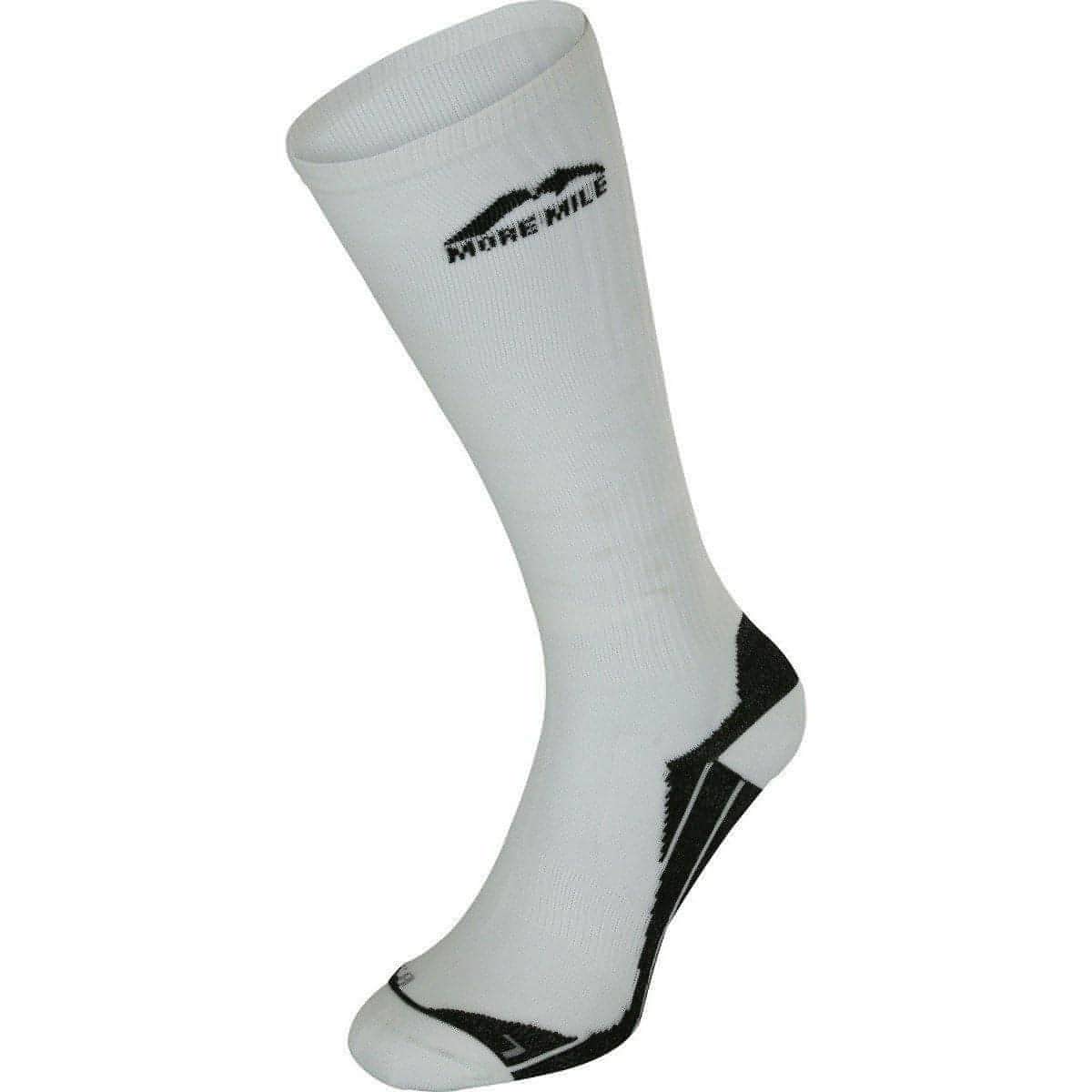 More Mile California (2 Pack) Compression Socks - White - Start Fitness