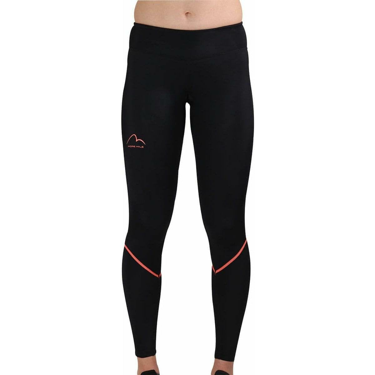 More Mile Compression Womens Long Running Tights - Black – Start Fitness