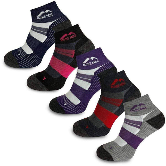 More Mile Endurance Pack Womens Coolmax Running Socks