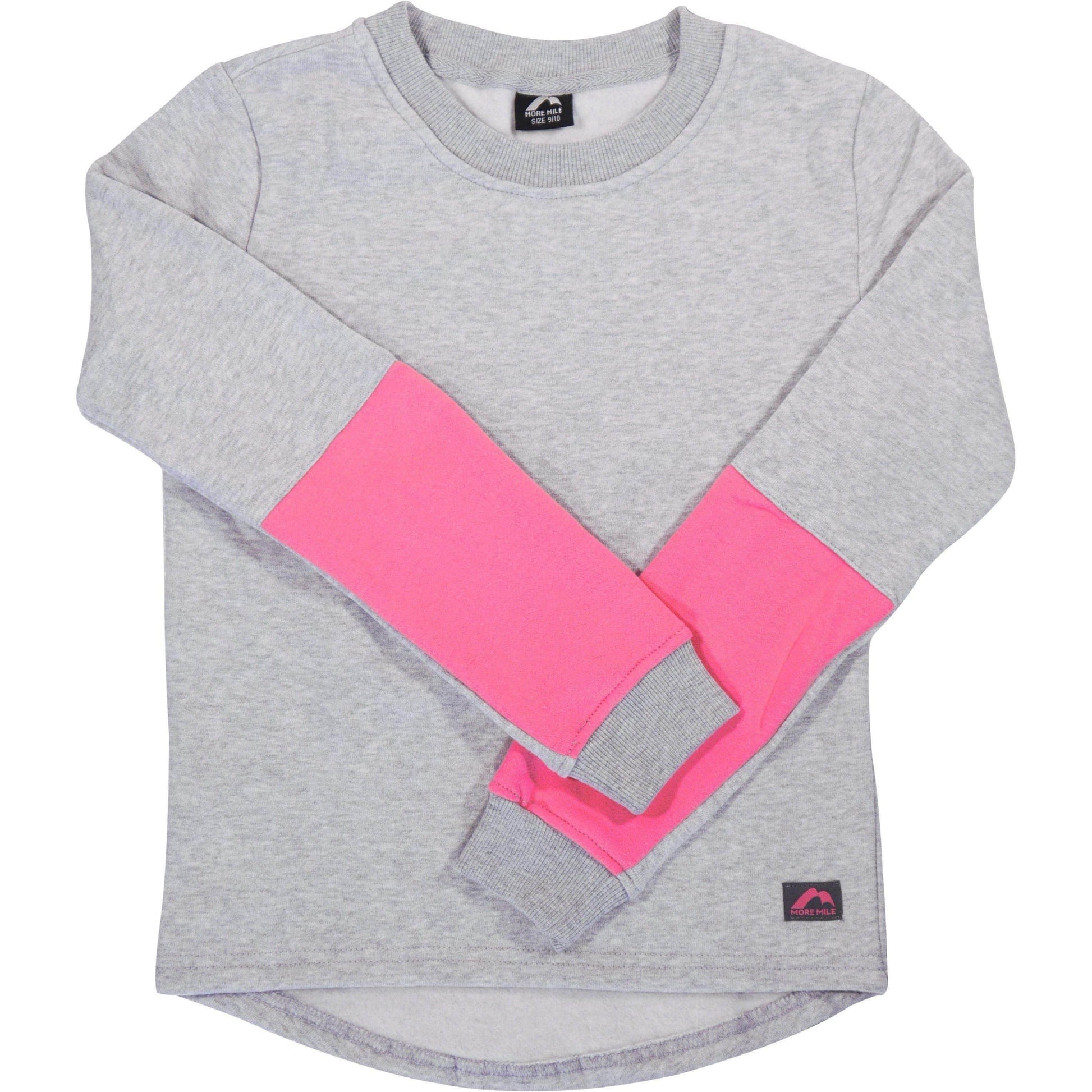 More Mile Girls Fleece Sweatshirt - Grey - Start Fitness