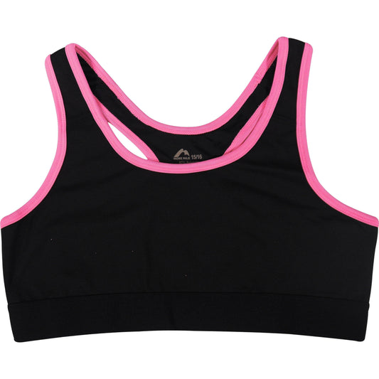 More Mile Girls Running Crop Top - Black - Start Fitness