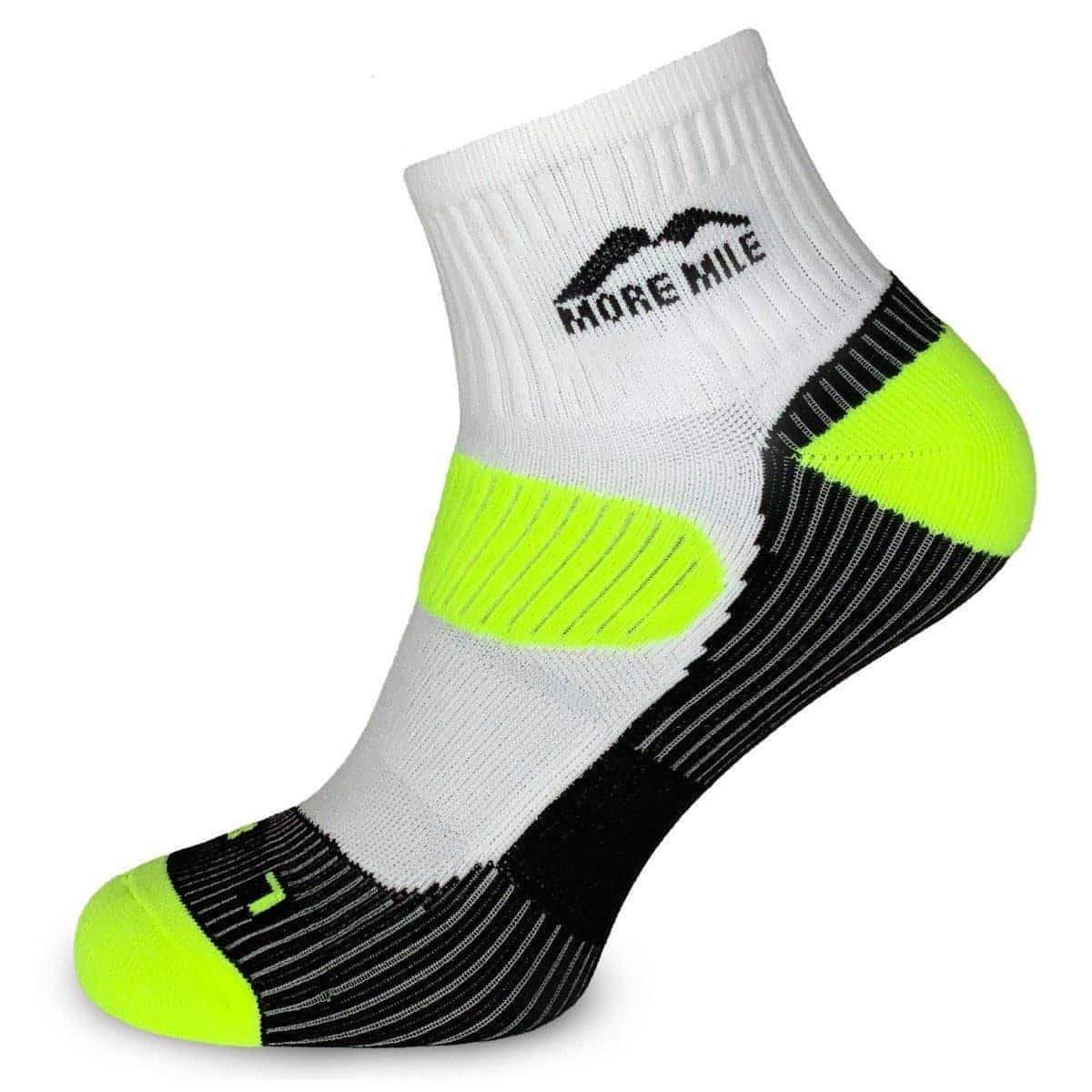 More Mile London Running Socks - White - Start Fitness