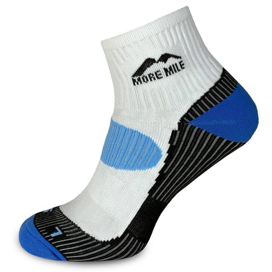 More Mile London Running Socks - White - Start Fitness