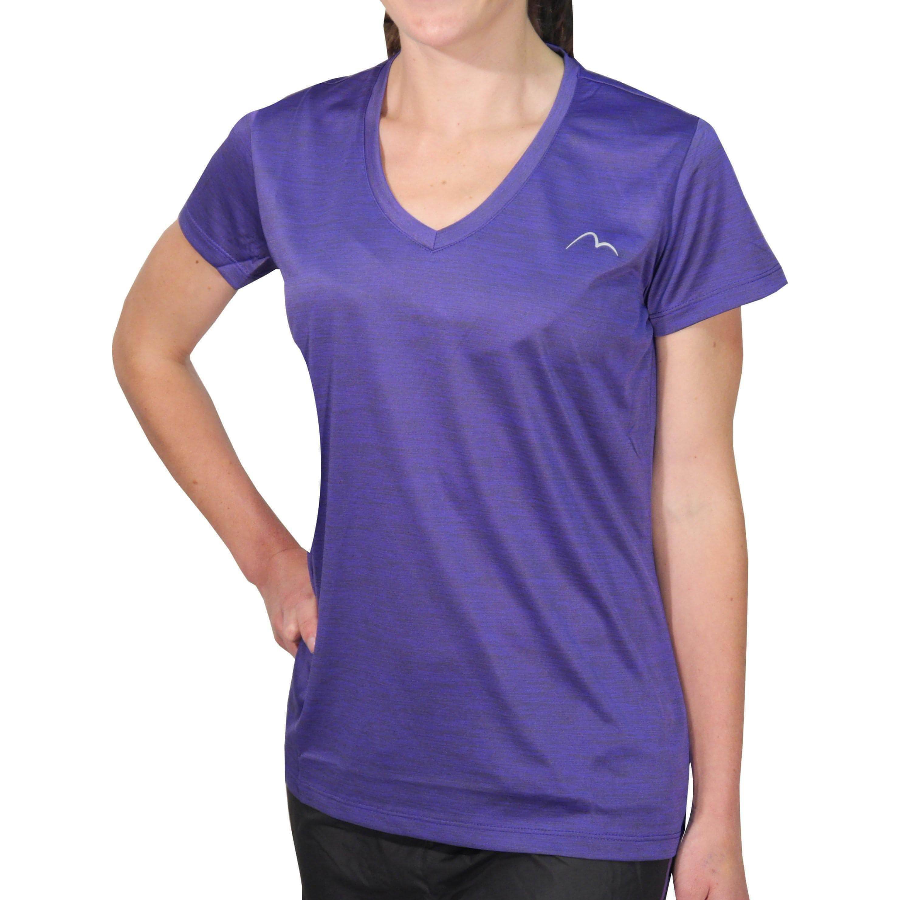 More Mile M-Tech Dry Girls Short Sleeve Running Top Purple