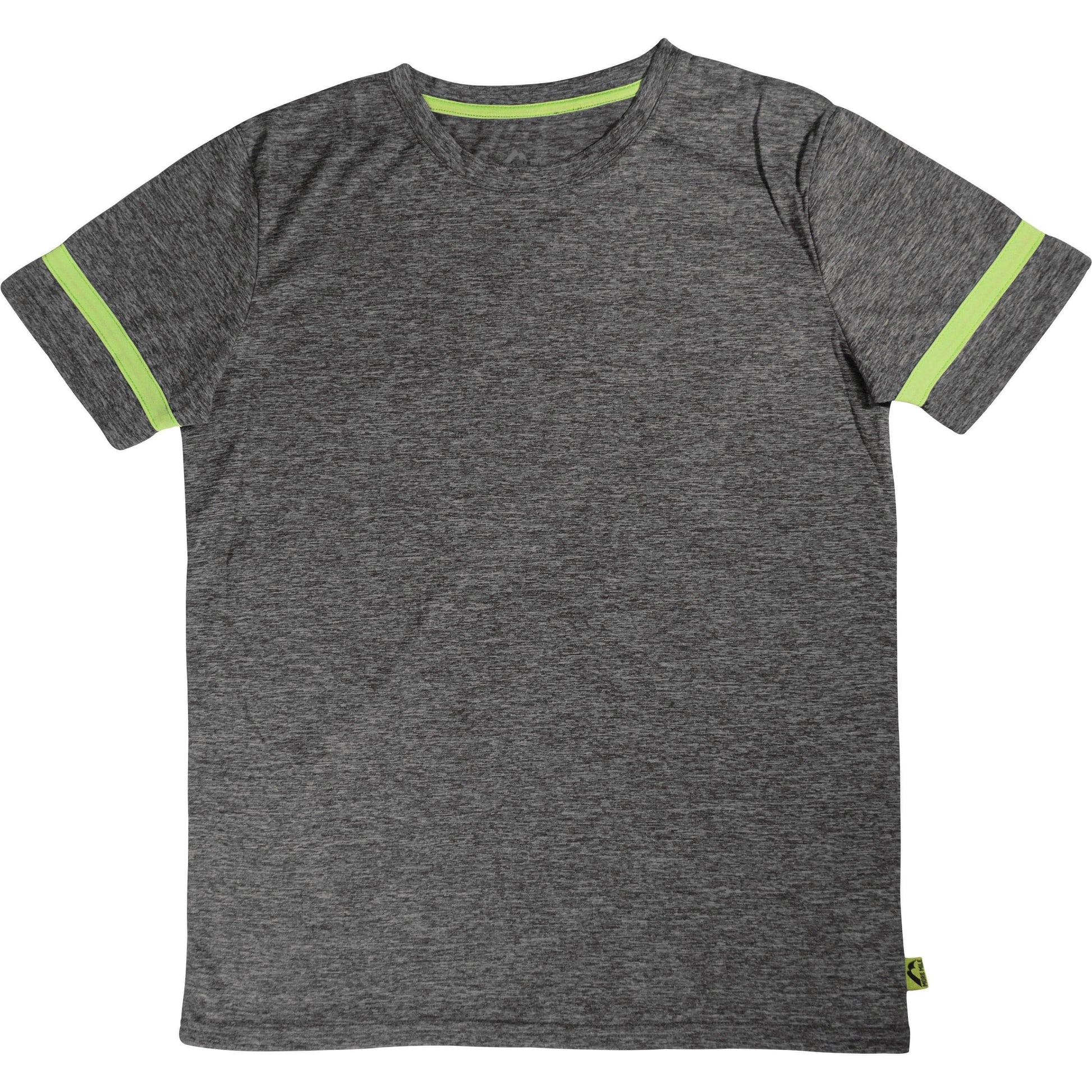 More Mile Marl Boys Short Sleeve Running Top - Grey - Start Fitness
