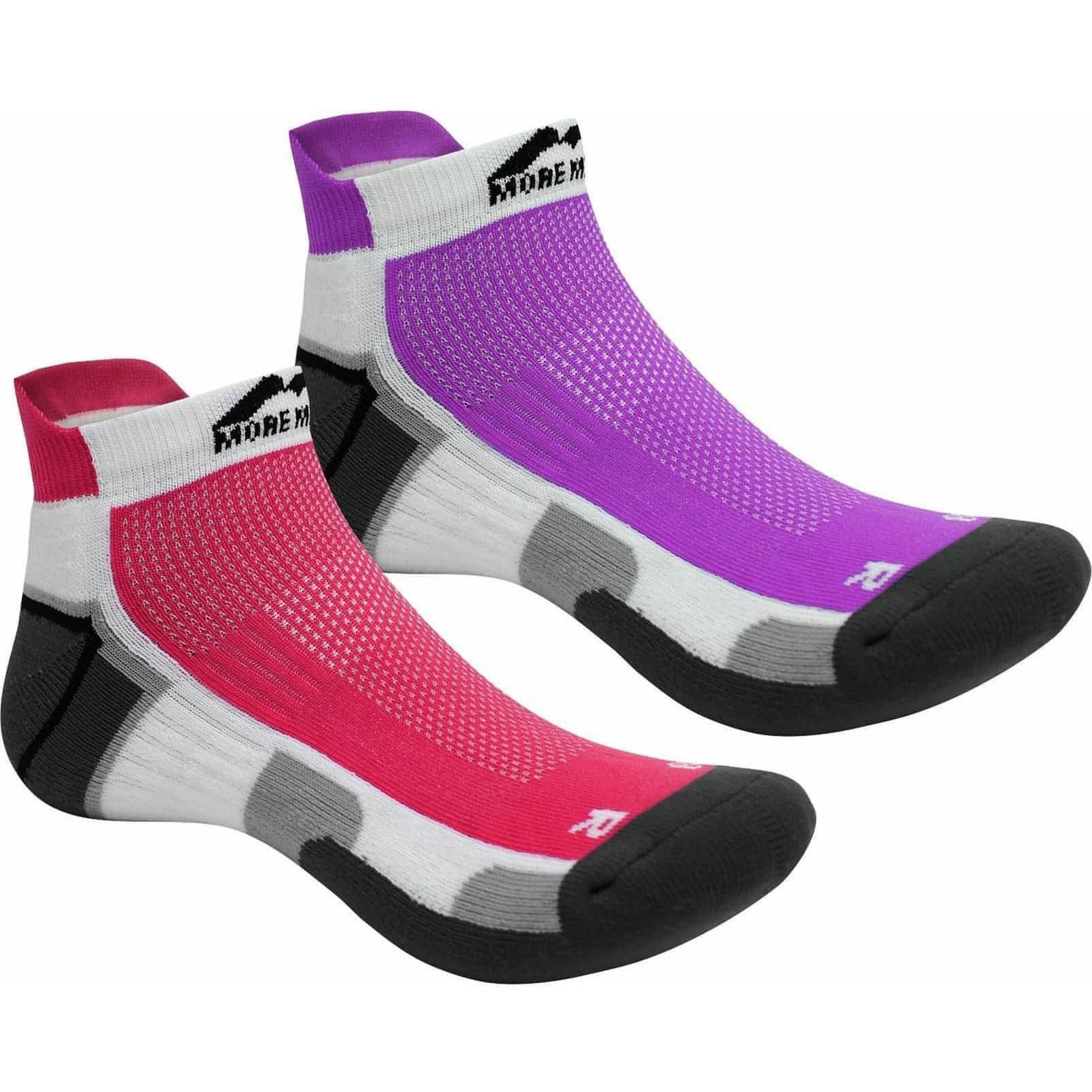 More Mile Miami Womens Running Socks 2 Pack Start Fitness