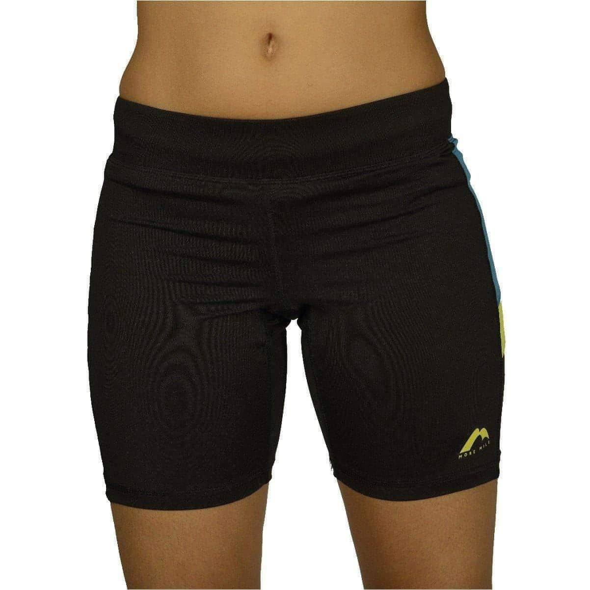 Collant De Course Court Femme More Mile More-Tech - Noir, évacue La Transpiration, Taille élastique Avec Cordon