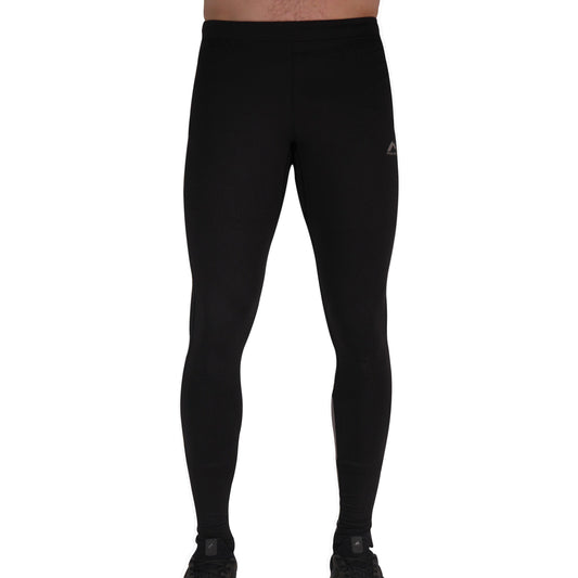 More Mile Power Mens Long Running Tights - Black - Start Fitness