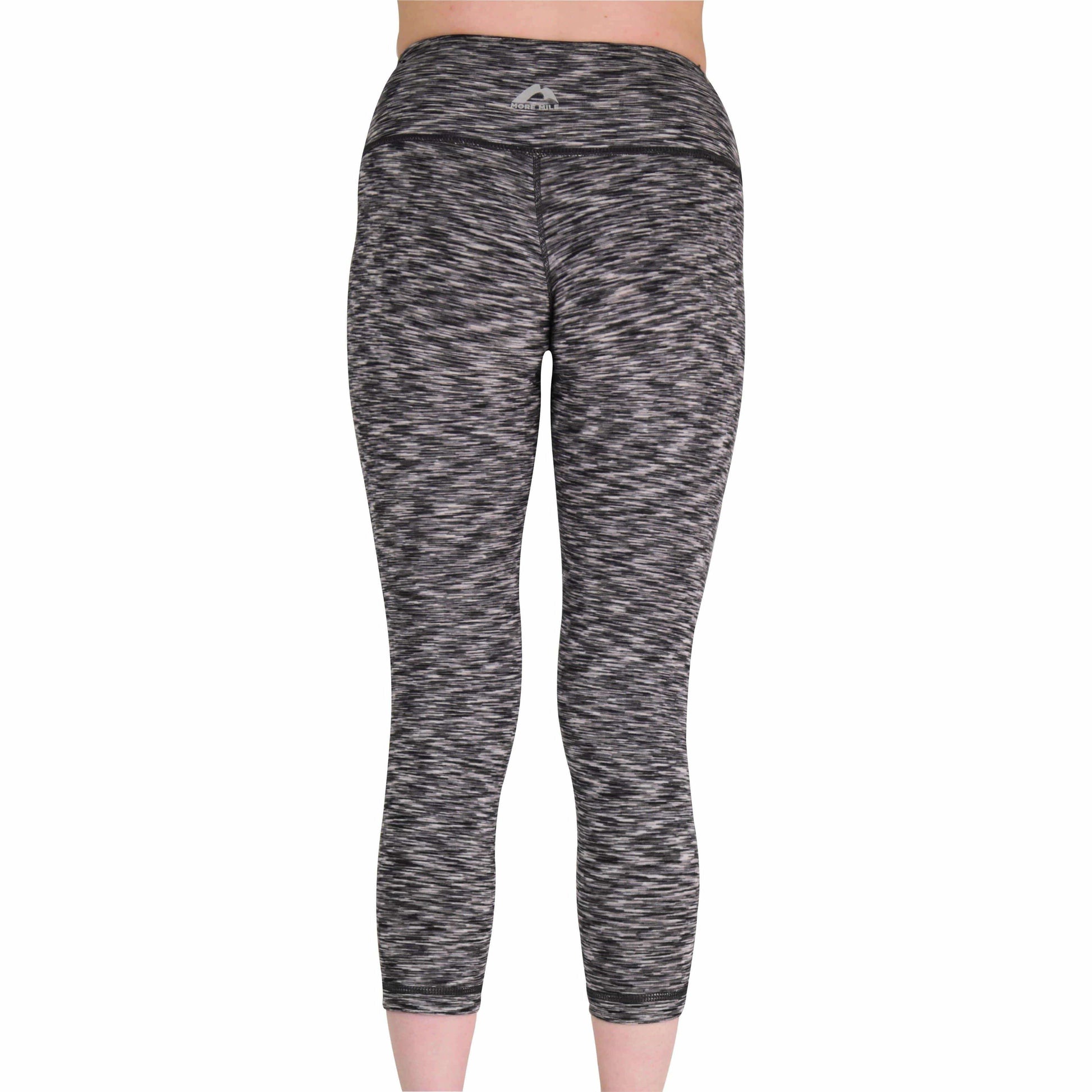 More Mile Reversible Graphic Womens 3/4 Capri Tights - Grey - Start Fitness