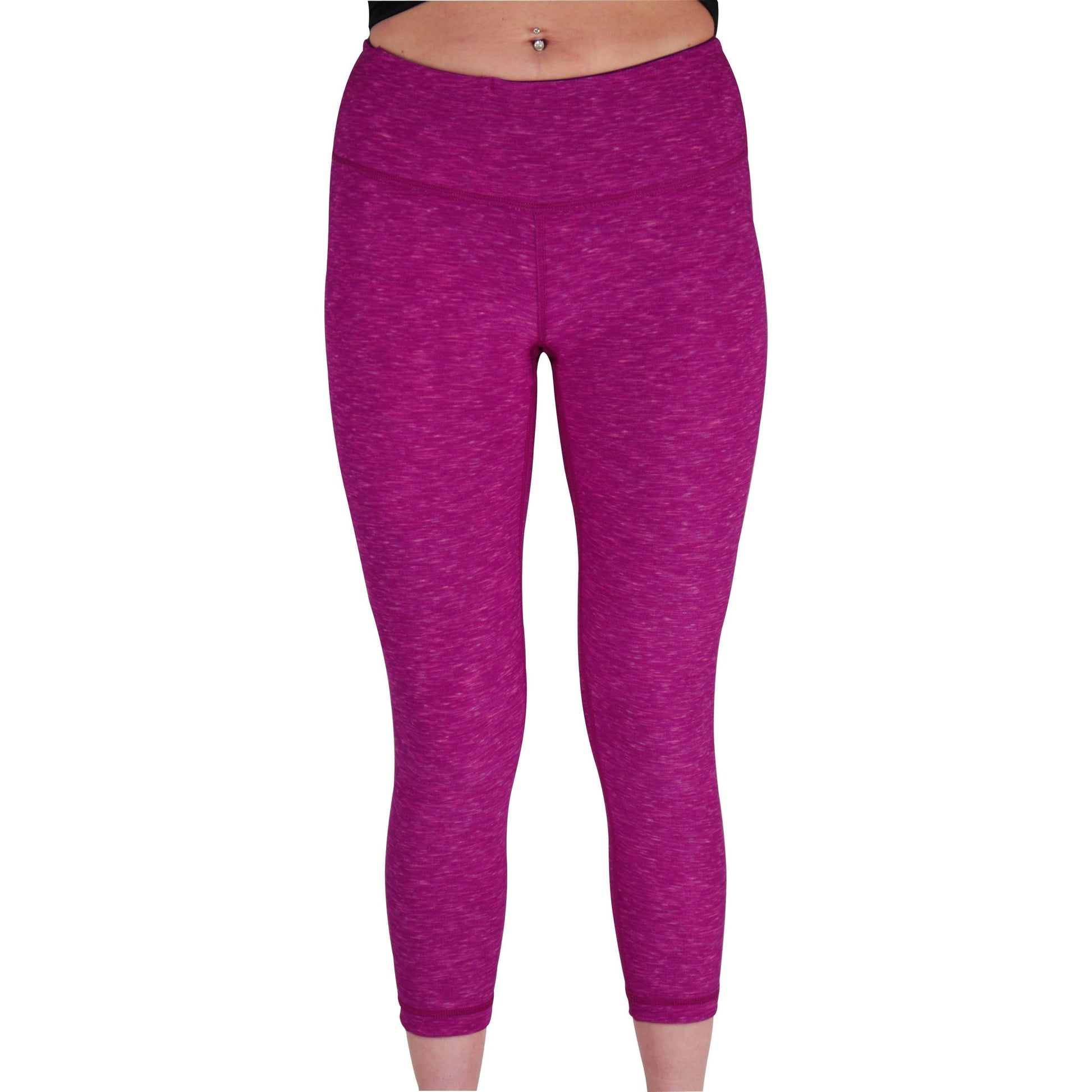 More Mile Reversible Graphic Womens 3/4 Capri Tights - Pink - Start Fitness