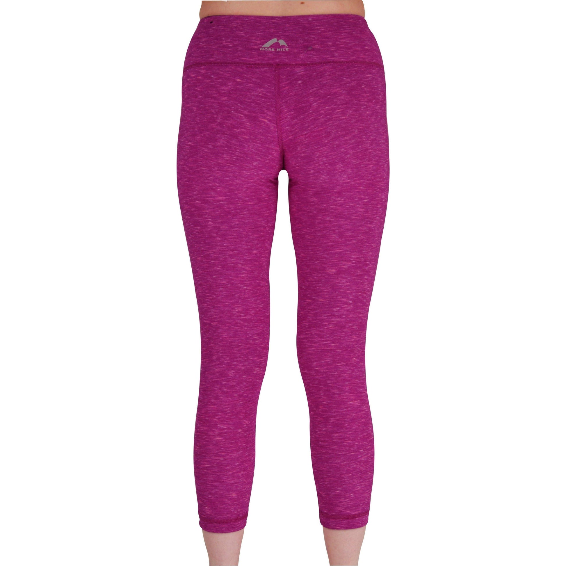 More Mile Reversible Graphic Womens 3/4 Capri Tights - Pink - Start Fitness