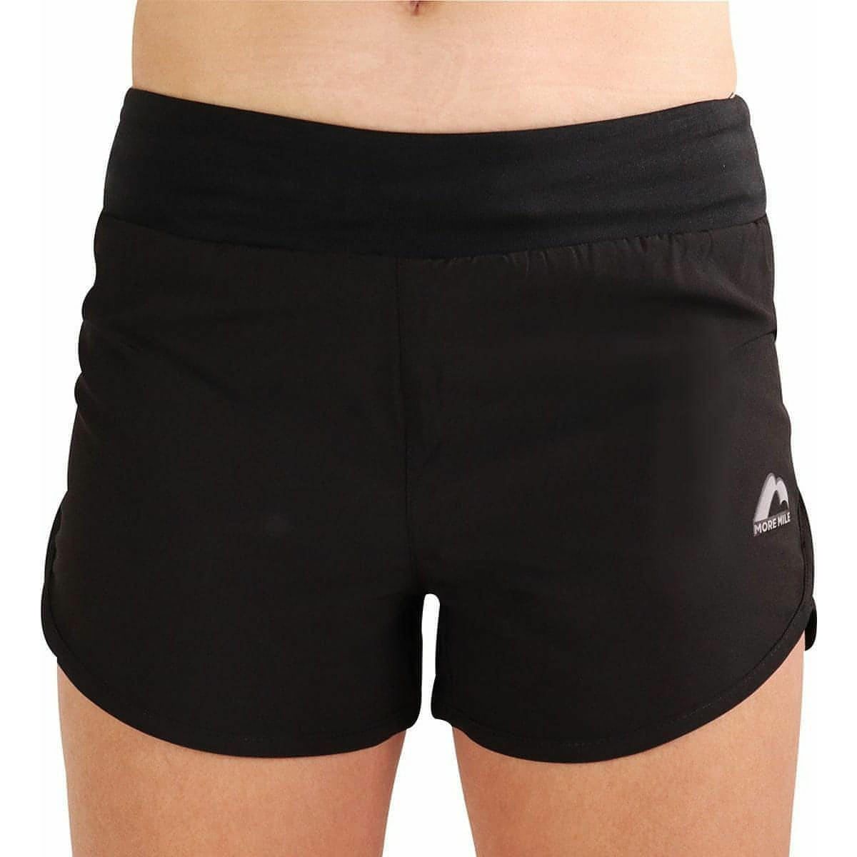 Unique Bargains Women's High Waisted Flowy Running Shorts M Black Athletic Gym Yoga