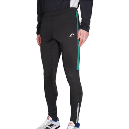 More Mile Thermal Mens Long Running Tights - Black - Start Fitness