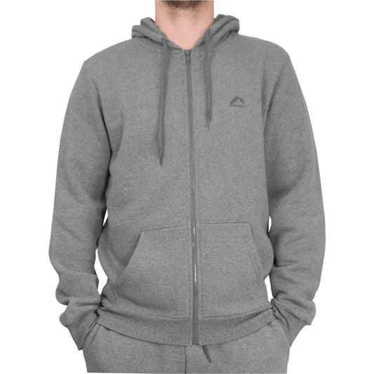 More Mile Vibe Mens Full Zip Fleece Hoody - Grey 5055604368754 - Start Fitness