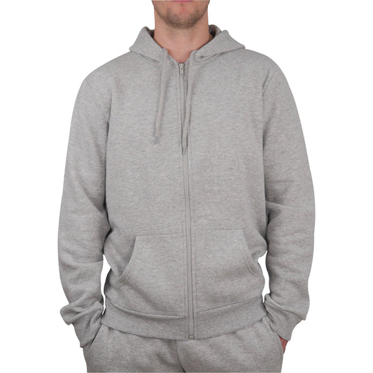 More Mile Vibe Mens Full Zip Fleece Hoody - Grey 5055604368815 - Start Fitness