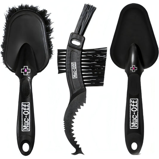 Muc-Off 3 Piece Premium Bike Cleaning Brush Set 5037835220001 - Start Fitness