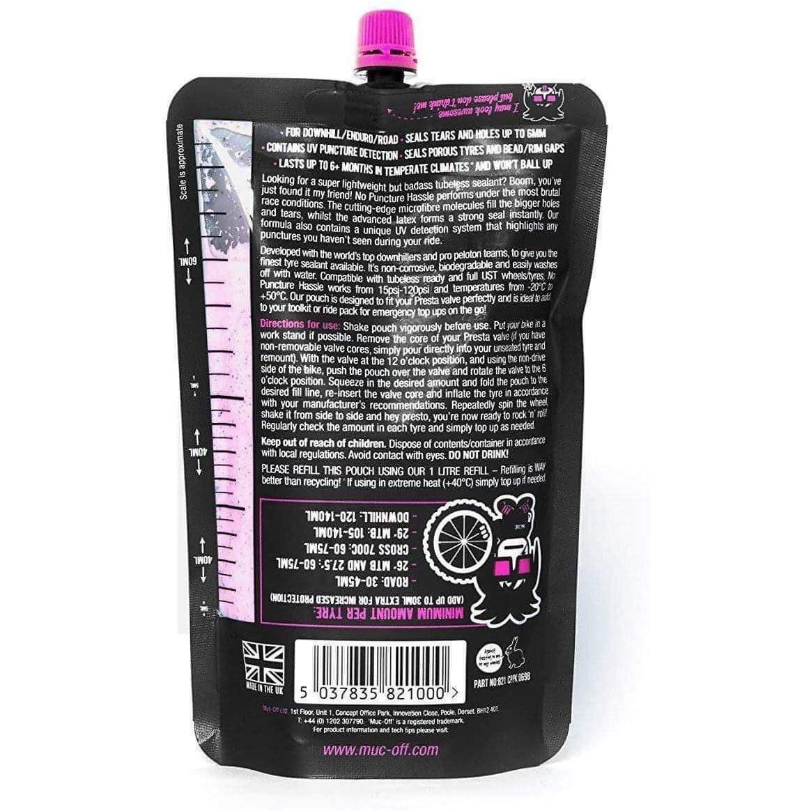 Muc-Off No Puncture Hassle Tubeless Tyre Sealant 140ml 5037835821000 - Start Fitness