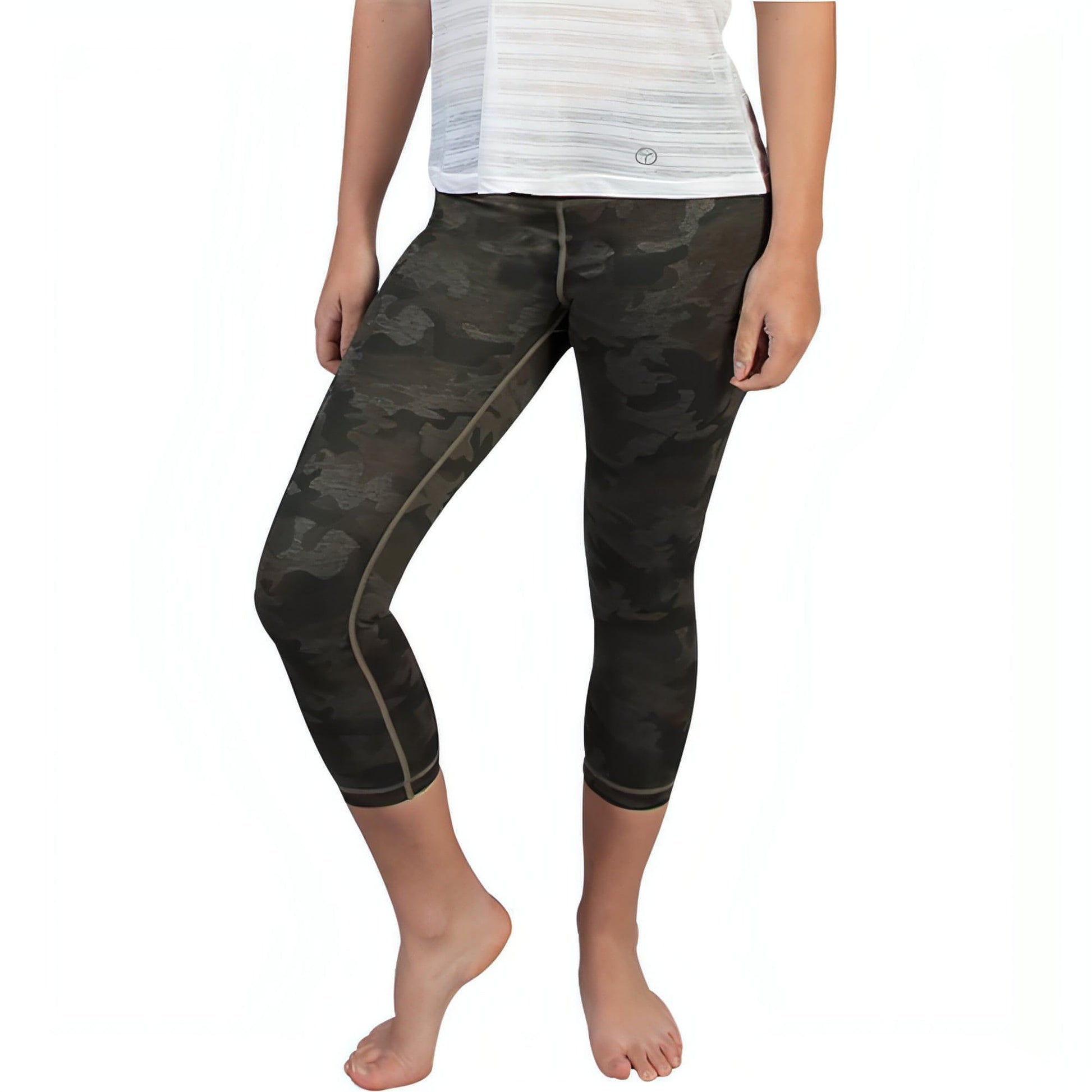 OgiYogi Reversible 3/4 Capri Womens Training Tights - Green - Start Fitness