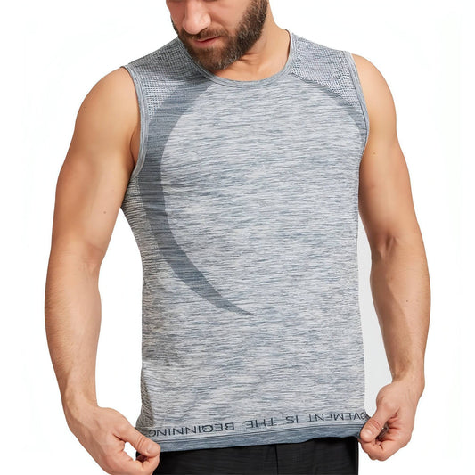 Ohmme Chandra Mens Yoga Vest - Blue - Start Fitness