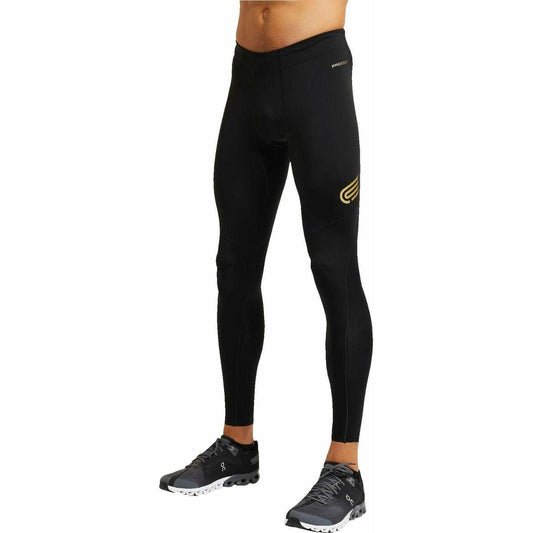 Pressio Bio Run Mens Long Running Tights - Black - Start Fitness