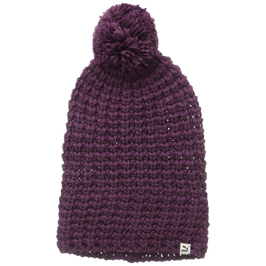 Puma Big Pom Pom Womens Beanie Hat - Purple 4055262409821 - Start Fitness