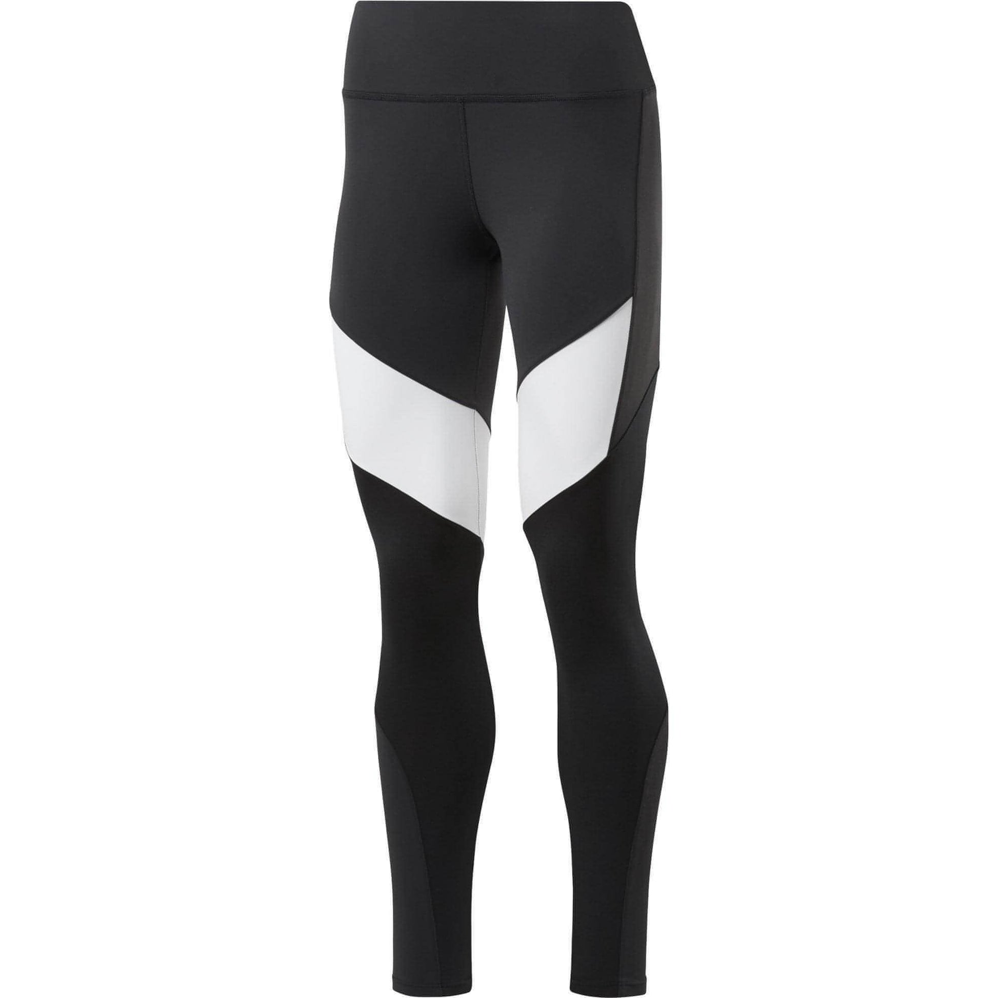 Reebok Lux Colourblock 2.0 Womens Long Training Tights - Black - Start Fitness