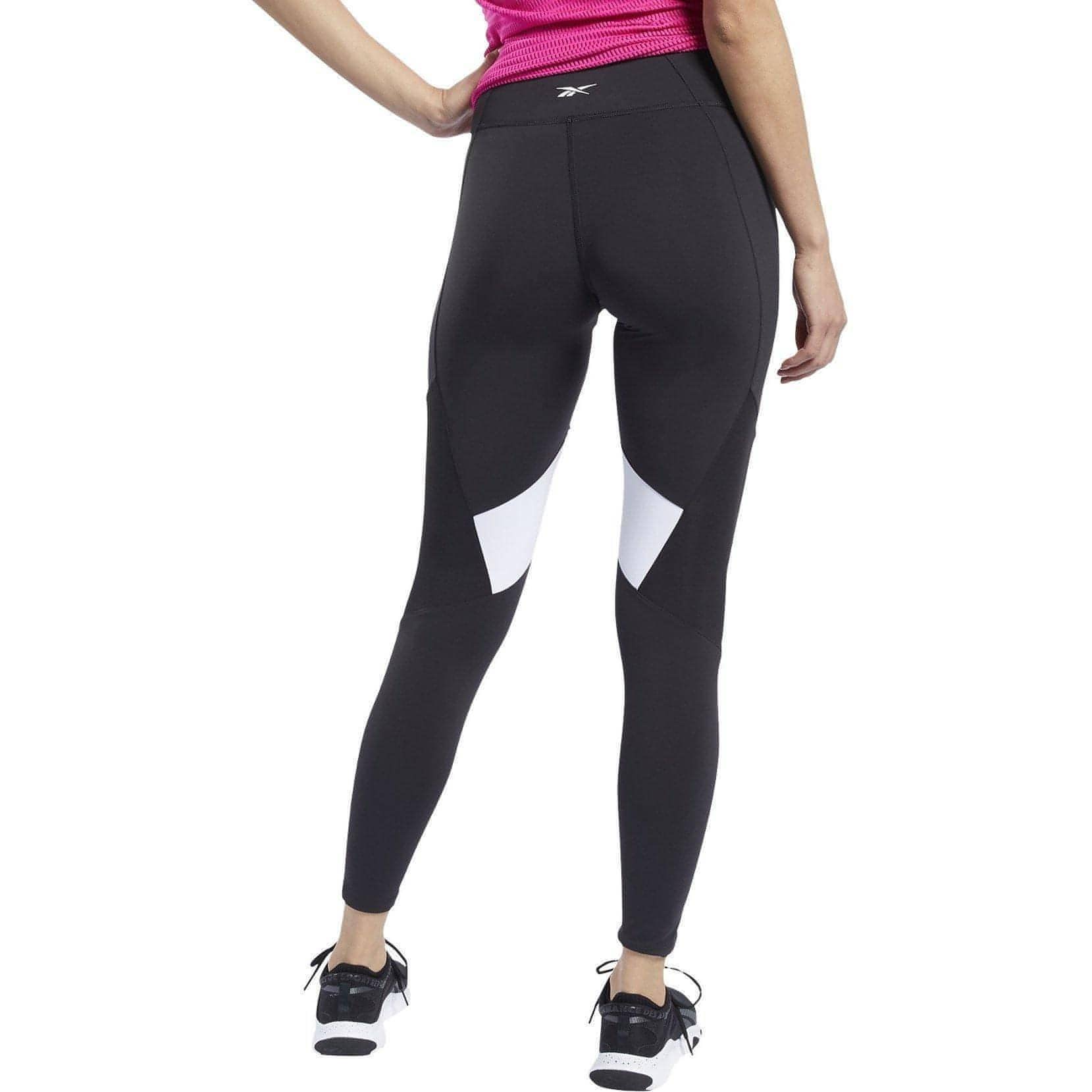 Reebok Lux Colourblock 2.0 Womens Long Training Tights - Black - Start Fitness