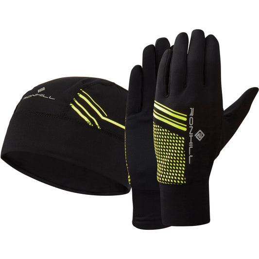 Ronhill Beanie And Glove Set - Black - Start Fitness