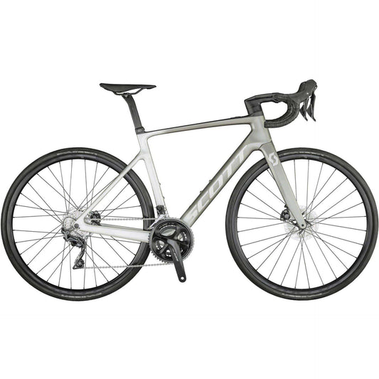 Scott Addict eRide 20 Carbon Electric Road Bike 2021 - White & Grey - Start Fitness