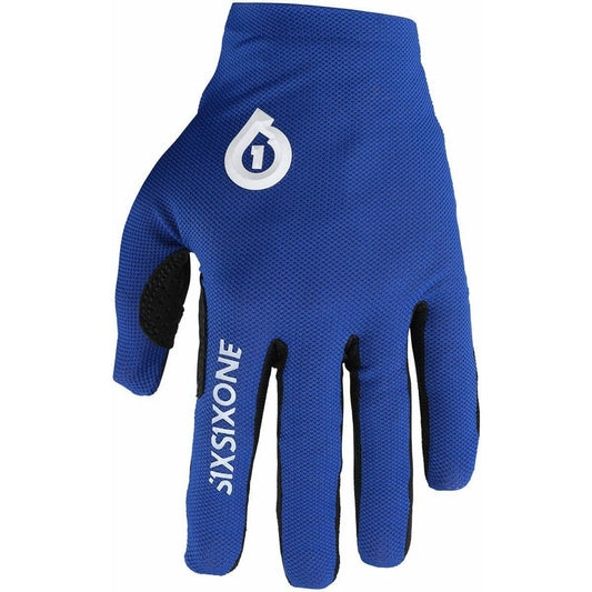 SixSixOne Raji Full Finger Cycling Gloves - Blue - Start Fitness